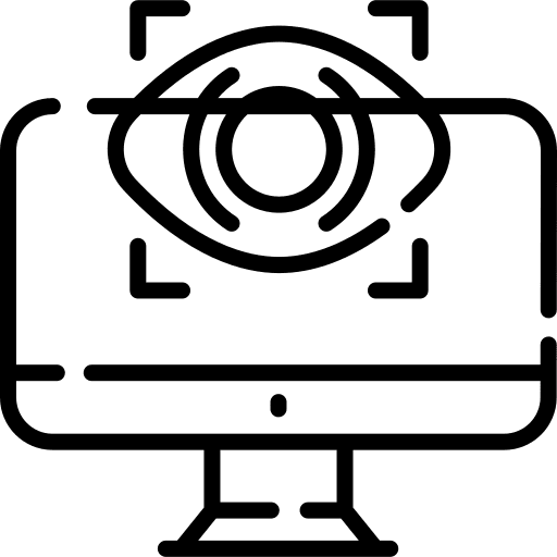 Eye computer eye test scanner icon Eye computer eye test scanner icon