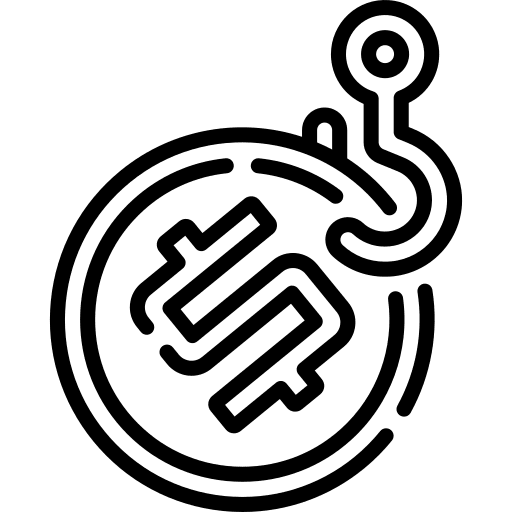 Money dollar security bait icon