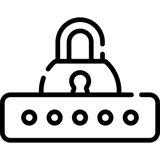 Password security networking padlock icon Password security networking padlock icon