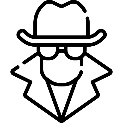 Spy spy stranger detective icon