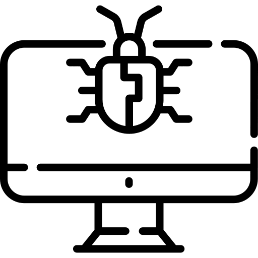 Bug hack crime skull icon Bug hack crime skull icon