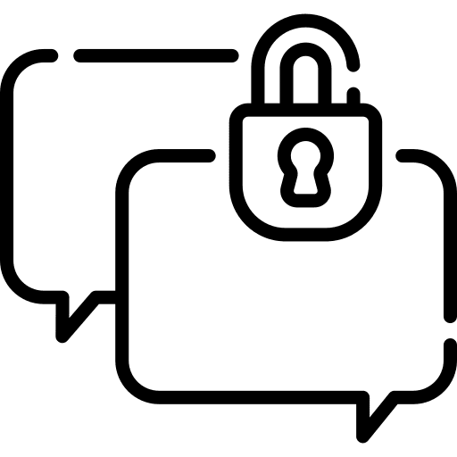 Chat conversation encrypted chat icon Chat conversation encrypted chat icon
