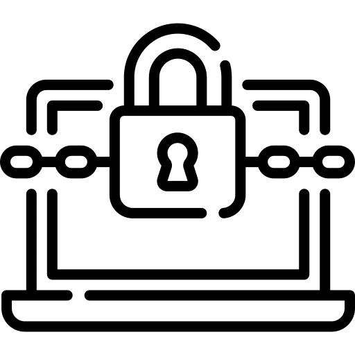 Computer laptop electronics cyber security icon Computer laptop electronics cyber security icon