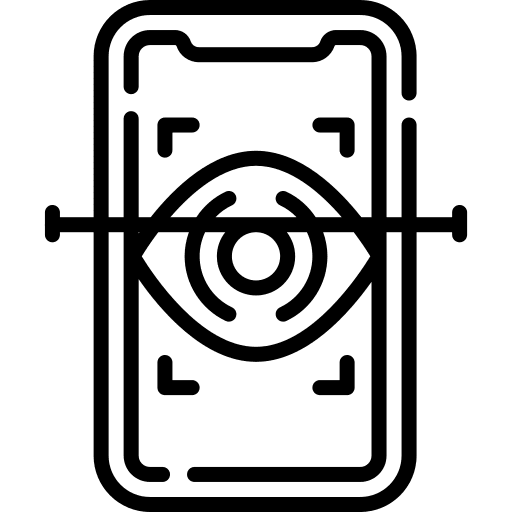 Eye vision scanner retinal scanner icon Eye vision scanner retinal scanner icon