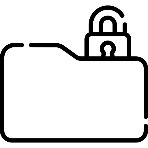 Folder private security data icon Folder private security data icon