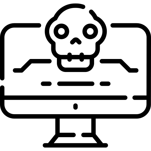 Skull security virus programming icon Skull security virus programming icon