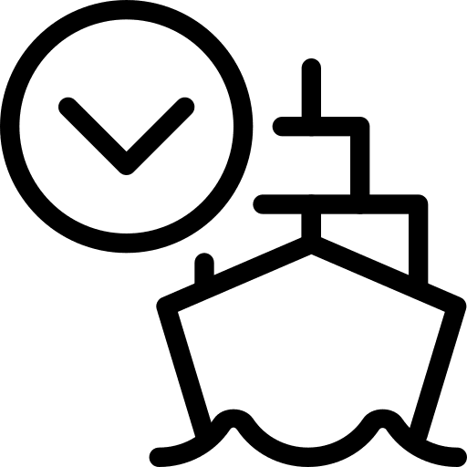 Big ship logistics transport shipment icon