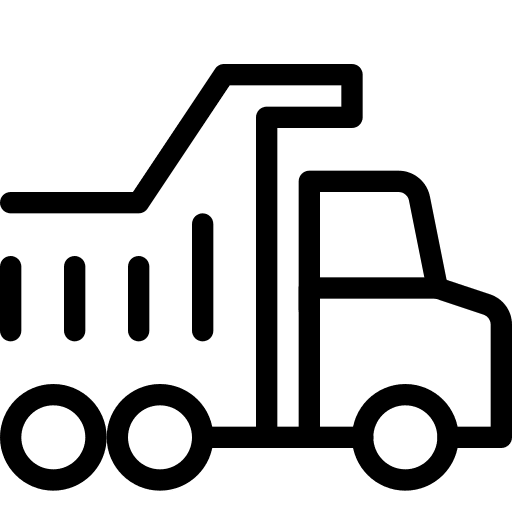 Dump truck transportation truck dump truck icon