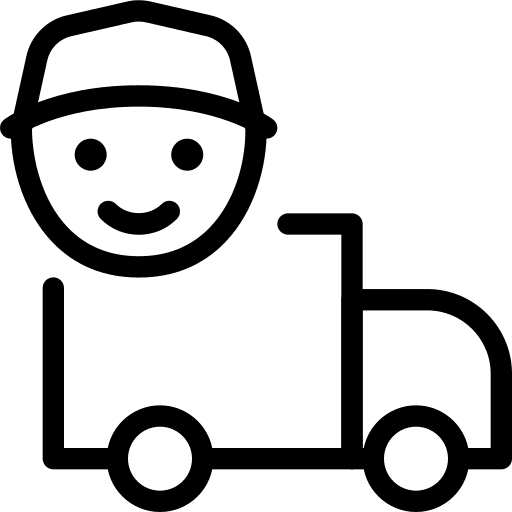 Pickup truck parcel logistics shipping and delivery icon