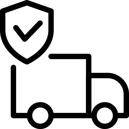 Secure logistics transport transportation icon