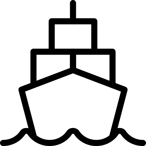 Ship cargo shipment parcel icon