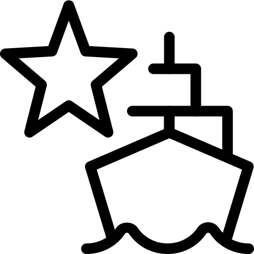 Starred transport transportation parcel icon