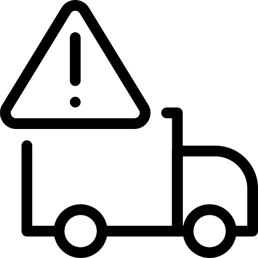 Warning shipping and delivery warning parcel icon