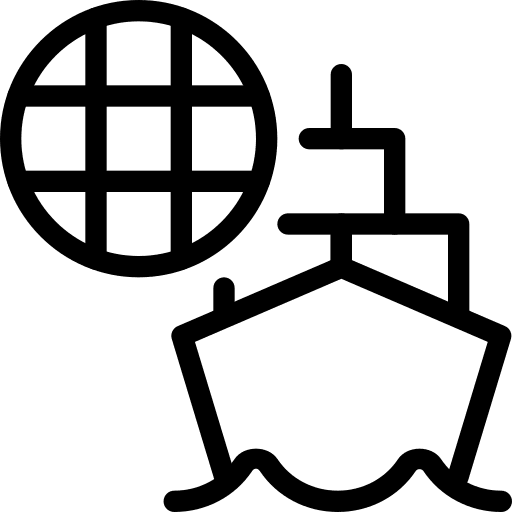 International transportation transport logistics icon