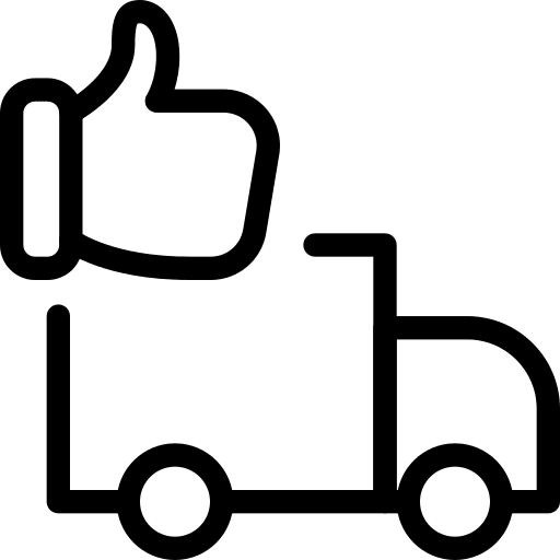 Feedback truck shipping and delivery transport icon