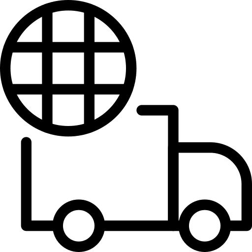 Global truck global shipping icon