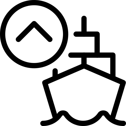 Up arrow up arrow parcel logistics icon