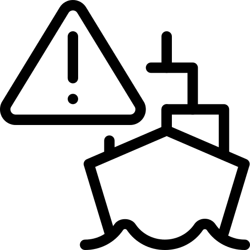 Warning shipping and delivery delivery transportation icon