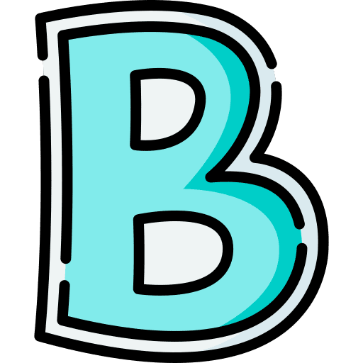 B education shapes alphabet icon