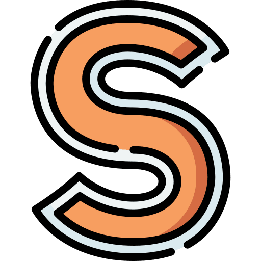 S shapes and symbols abecedary typographical icon S shapes and symbols abecedary typographical icon