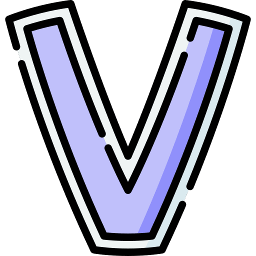 V shapes letter v typographical icon V shapes letter v typographical icon