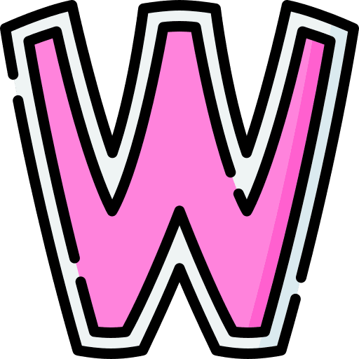 W w letter w education icon W w letter w education icon