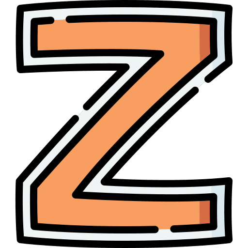 Z shapes and symbols typographical consonant icon Z shapes and symbols typographical consonant icon