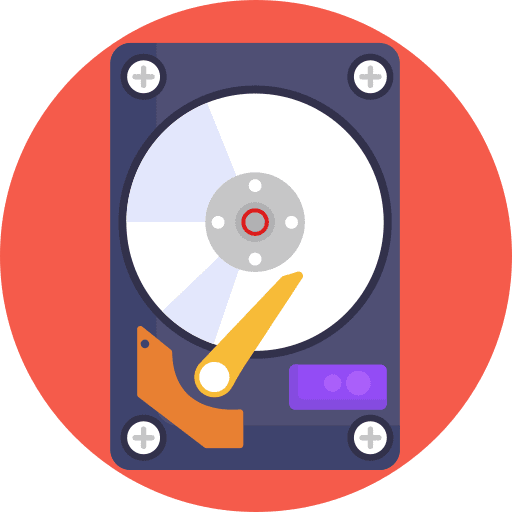 Disk computer hdd data storage icon