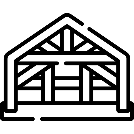 House wooden under construction real estate icon