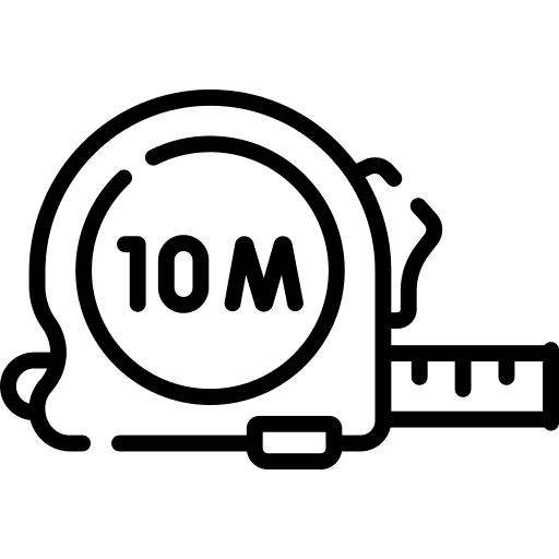 Measuring tape ruler tool 10 icon