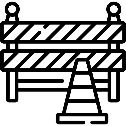 Traffic barrier security road barrier signaling icon