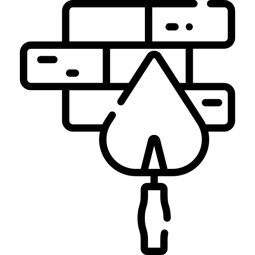 Wall foundation work tool construction icon