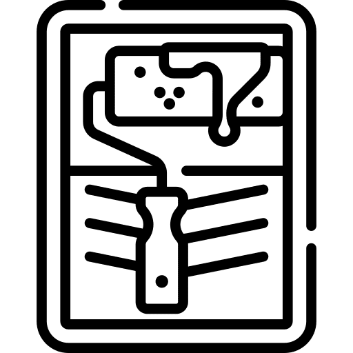 Paint roller paint roller construction home repair icon