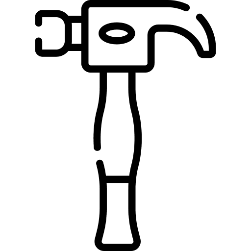 Hammer construction and tools construction carpentry icon