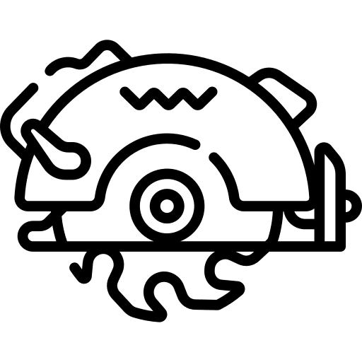 Circular saw circular saw cut construction icon