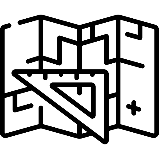 Plan construction document construction and tools icon