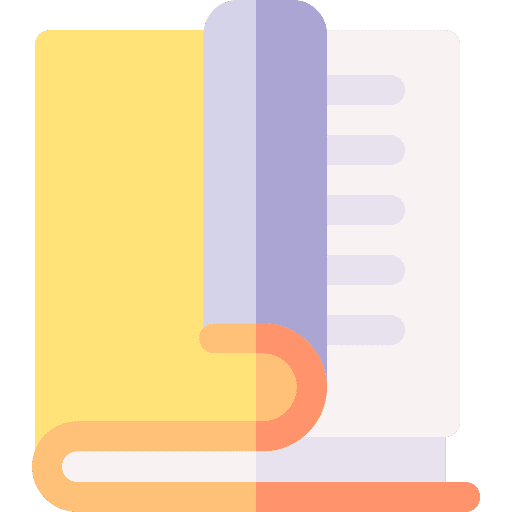 Book education half open read icon