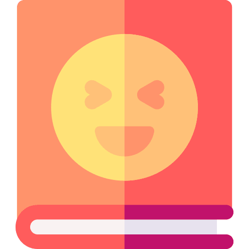 Book happy face book fun icon