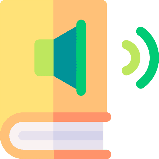 Audio book learn speaker education icon