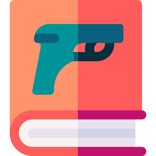 Book book thriller gun icon