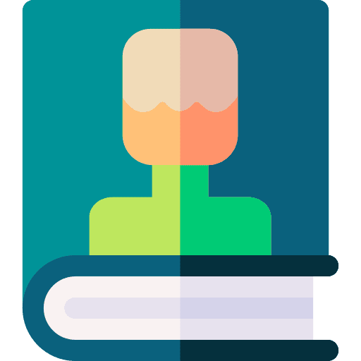 Book biography read learn icon