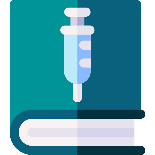 Book syringe medicine book icon