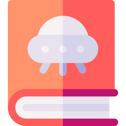 Book tale spaceship education icon