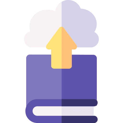 Upload ebook elearning education icon