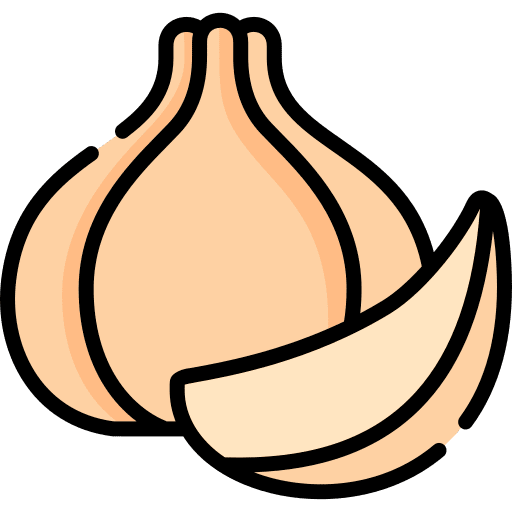 Garlic food and restaurant organic garlic icon