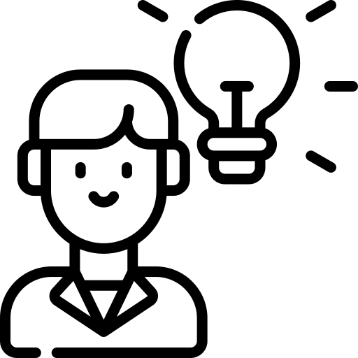 Idea creative thinking user education icon