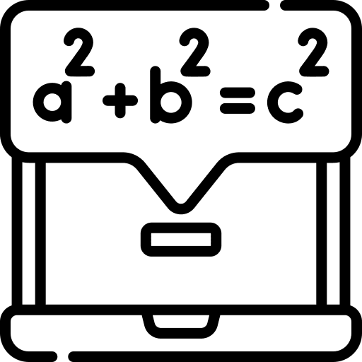 Math online education elearning math icon Math online education elearning math icon