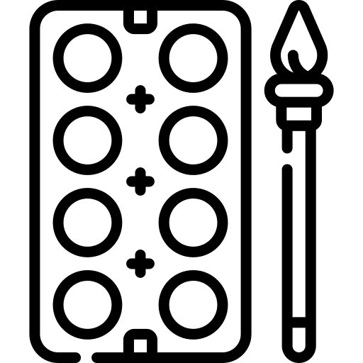 Art watercolor art and design painting icon Art watercolor art and design painting icon