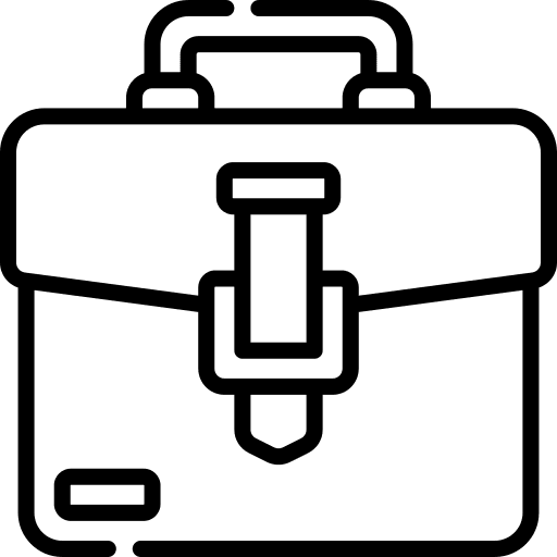 Briefcase business and finance work job icon Briefcase business and finance work job icon