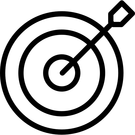 Dart board arrow bow darts icon